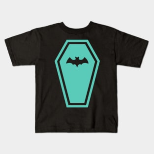 Mint Pastelgoth Vampire Bat Coffin Kids T-Shirt